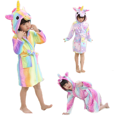 purple unicorn dressing gown